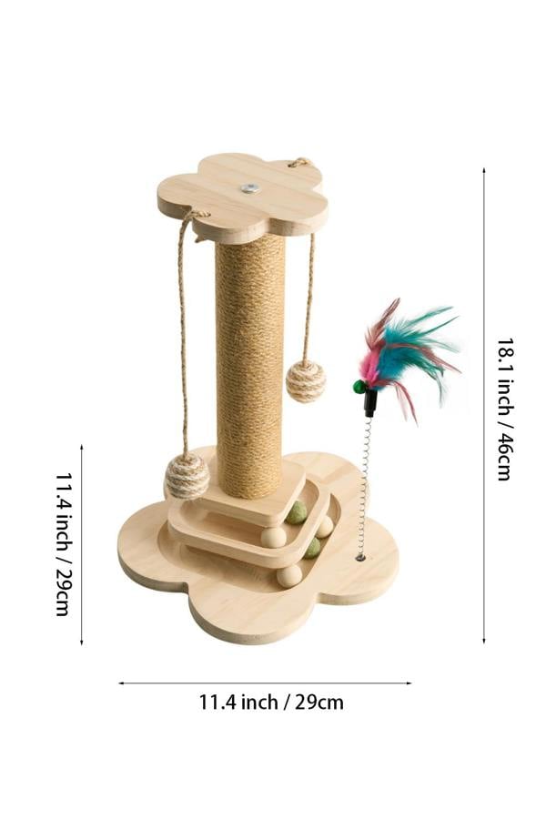 Living and Home 4 in 1 Cat Scratching Post，Suitable for Indoor and Outdoor Use, Equipped with Anti Slip Pads