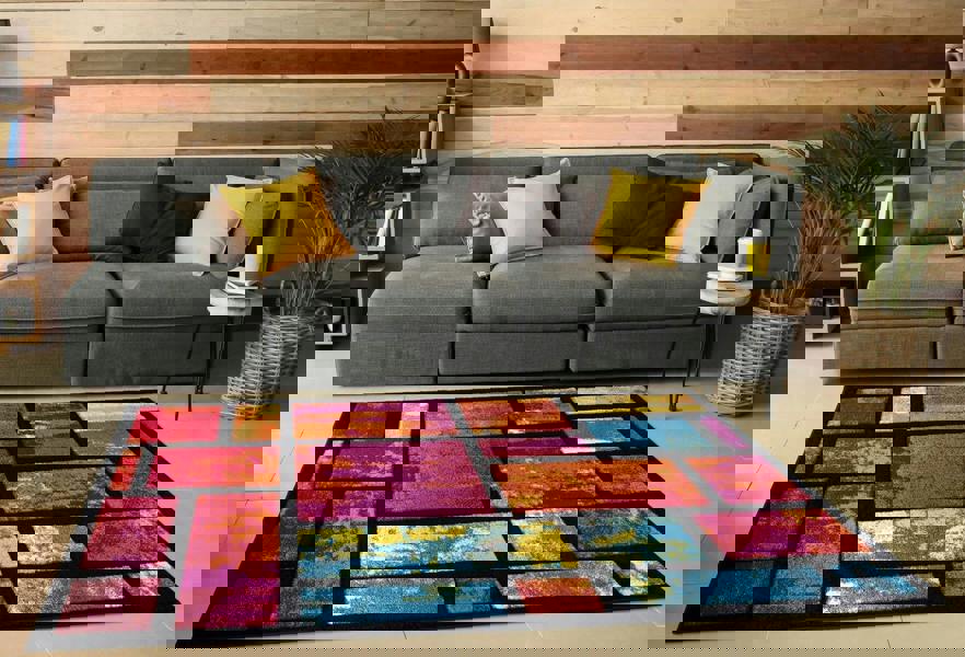 Smart Living Carved Rug Multi - Rectangles