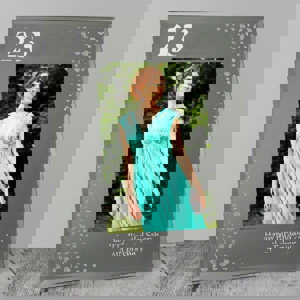 Personalised Memento Company Personalised Big Age 6x4 Diamante Glass Photo Frame