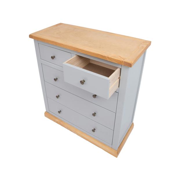 Cabinet Bits Bomporto 5 Drawer Chest of Drawers Brass Knob