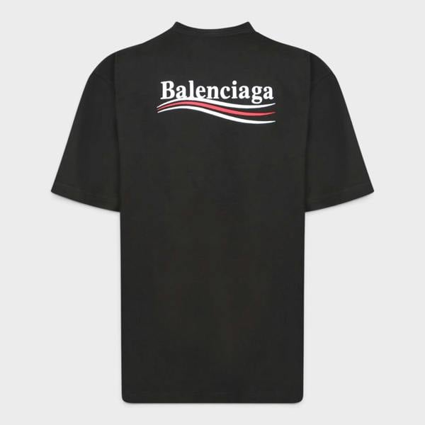 Balenciaga Logo Political Campaign T-Shirt Black