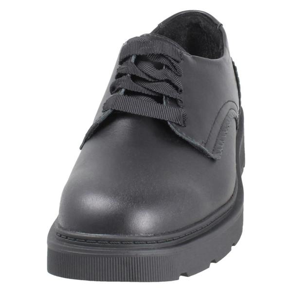 Clarks Girls Clarks Scalloped Edge Chunky Sole School Shoes Eris Pure