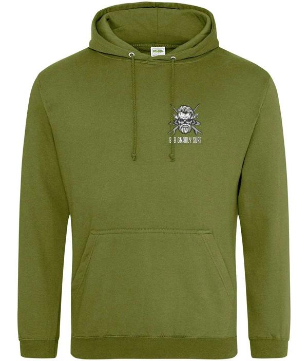 Bob Gnarly Surf Skull & Crossboards Classic Hoodie - Khaki