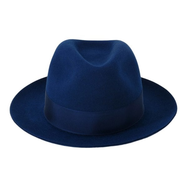 Gamble & Gunn 'Camden' Navy Blue Fur Felt Trilby