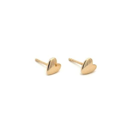 Reeves & Reeves Solid Gold Heart Studs