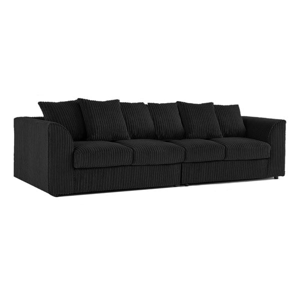 Furnishings For Less Luxor Cord Long Fabric 4 Seater - Scatter back