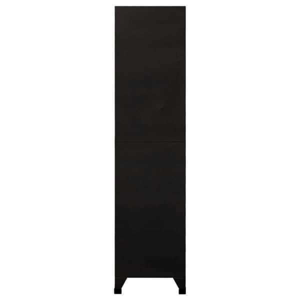Berkfield Locker Cabinet Black 90x45x180 cm Steel