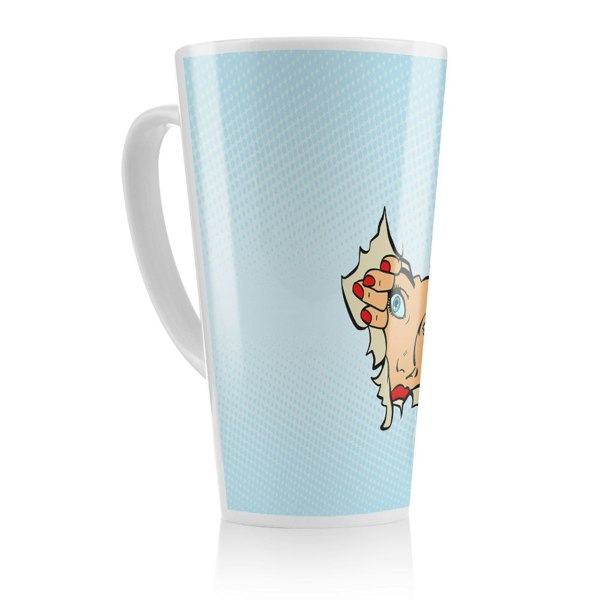 Benjamin Tate Design Comic cartoon pop art retro Designer Latte Mug