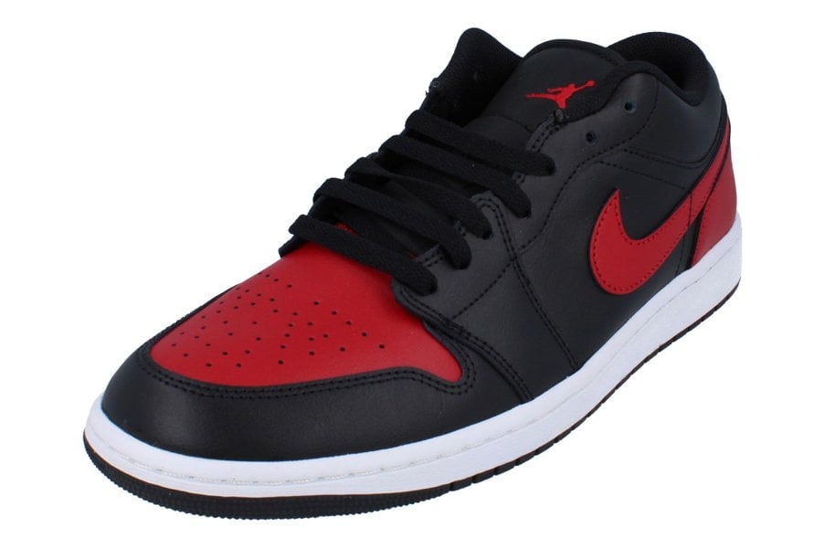 Nike Air Jordan 1 Low Mens Trainers 553558  067 - Black Varsity Red Summit White 067 - Photo 0
