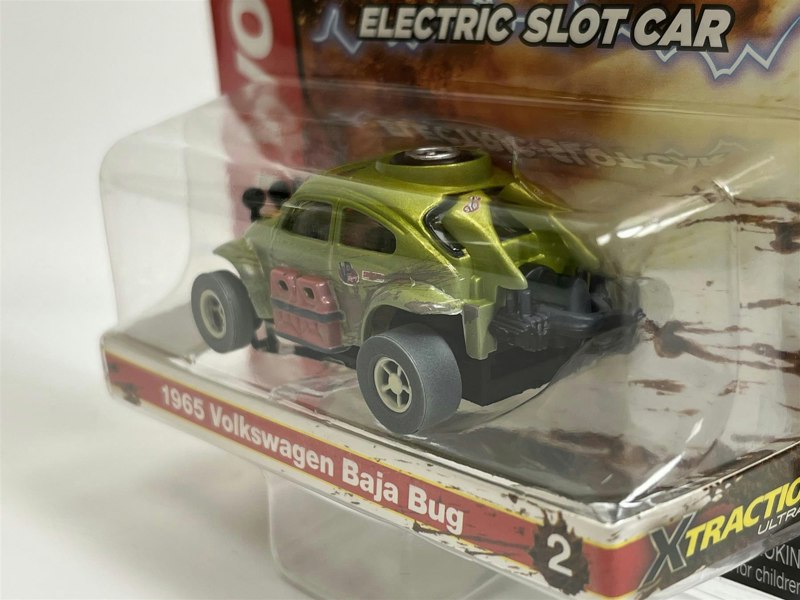 Auto World Slot Cars 1965 VW Baja Bug Green X Traction Off Road HO Scale SC375-2