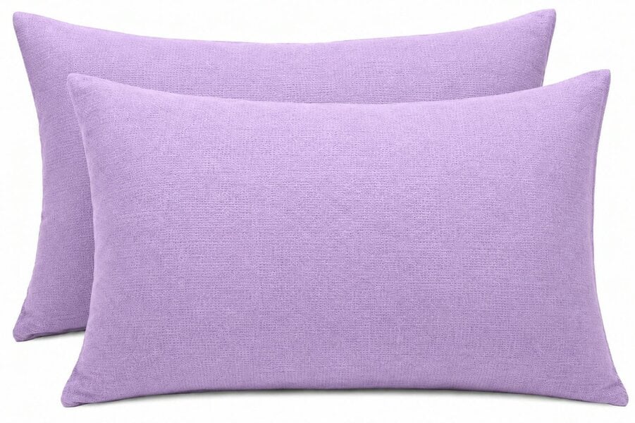 Night Zone Flannelette Pillowcases – 100% Brushed Cotton Soft Warm Pillow Covers - Lilac