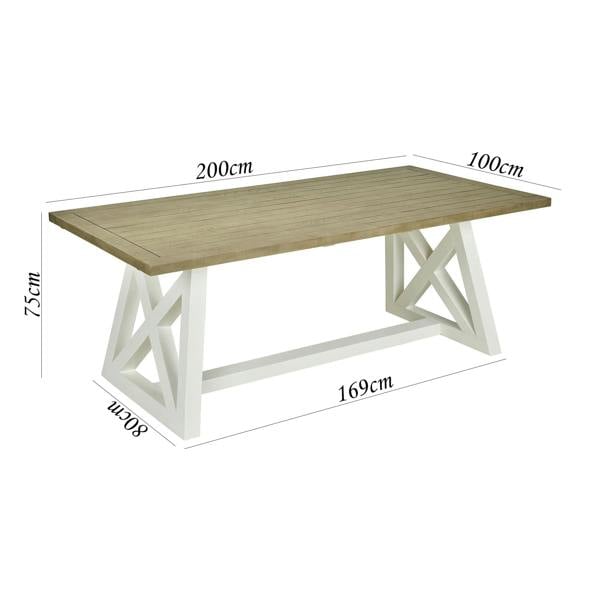 Statement Furniture Oxford White Extending Dining Table