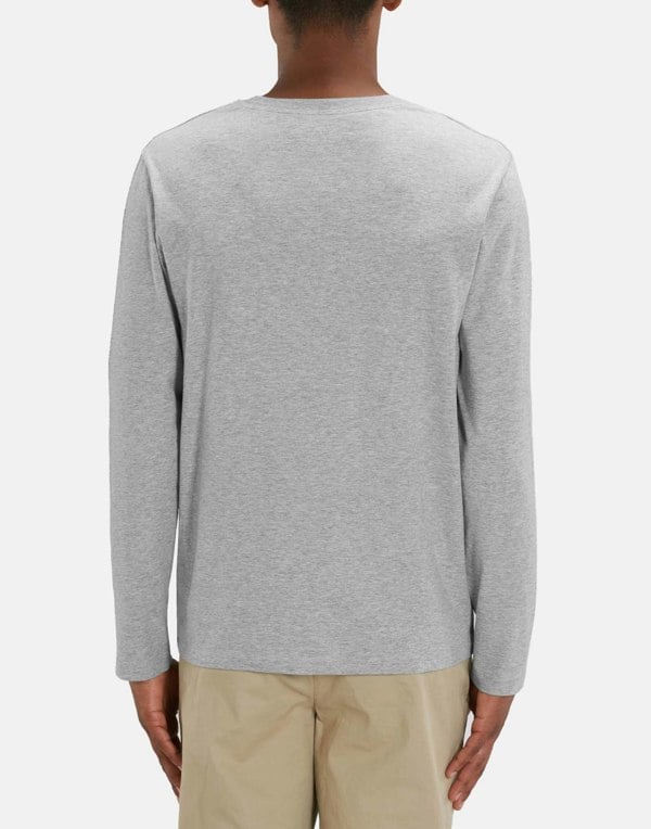 Men's Organic Cotton Jersey Long Sleeve T-Shirt – Grey Marl - British Boxers