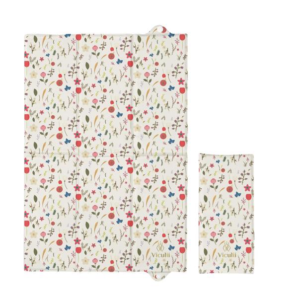 Viculii Foldable & Portable Baby Unisex Changing Mat 40x60cm - Little Mix Flowers