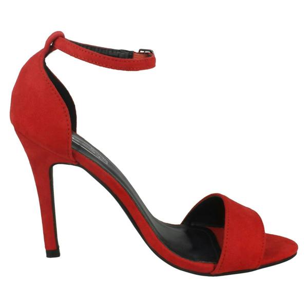 Spot On Ladies Spot On High Heel Mule Sandals