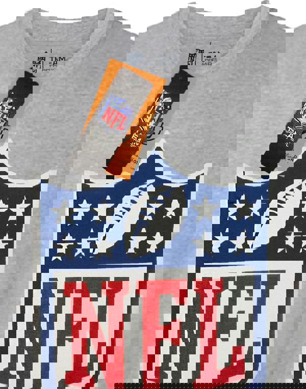 NFL Mens Grey Shield Logo Short Sleeved T-Shirt