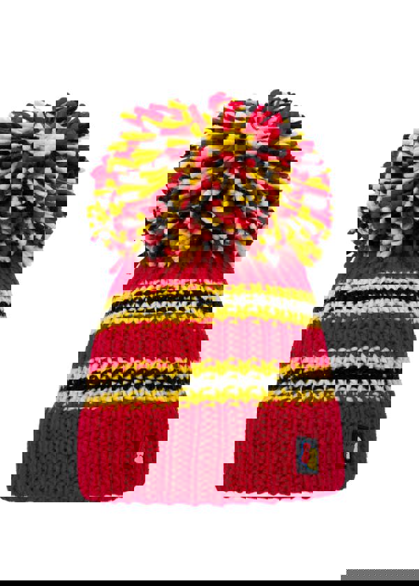 Big Bobble Hats Red, Black and Yellow Big Bobble Hat
