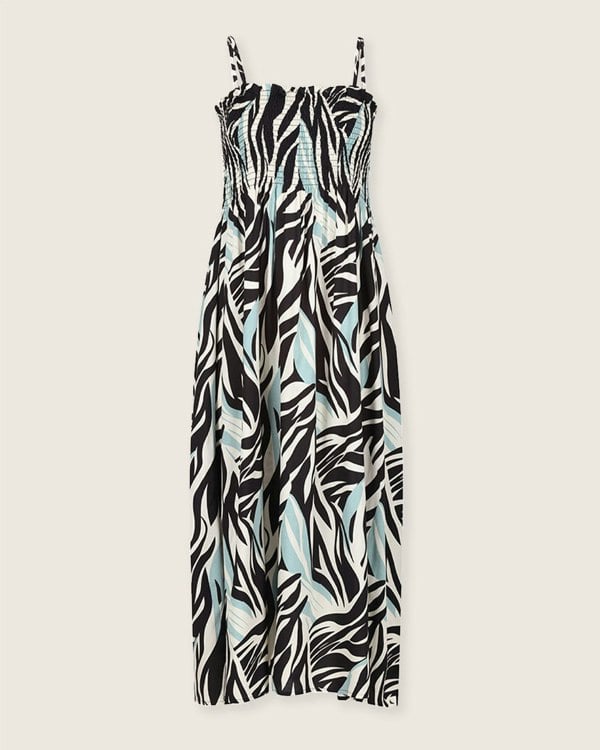 Zuri Multicolour Zebra Twirl Print Multifunctional Maxi Skirt- image 4