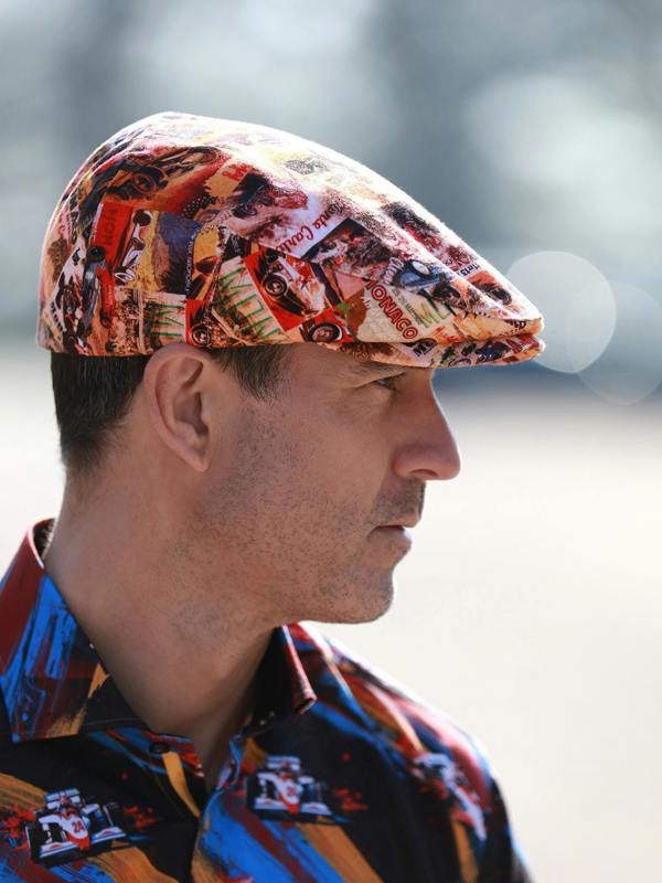 Monaco Beige Printed Flat Cap - Claudio Lugli Shirts