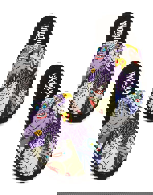 Disney Womens Black Disney Villains Mule Slippers