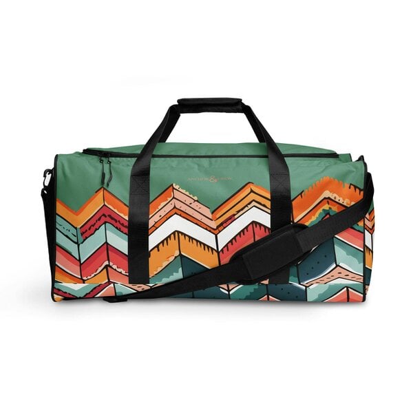Anchor & Crew Vibrant Motif Pattern Weekender Duffle Bag