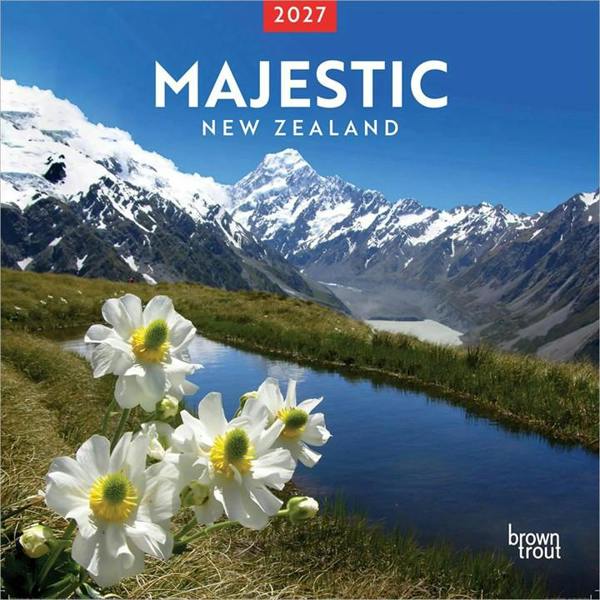 Majestic New Zealand Calendar 2027, Wall Calendars, Month To View, Travel, Gift