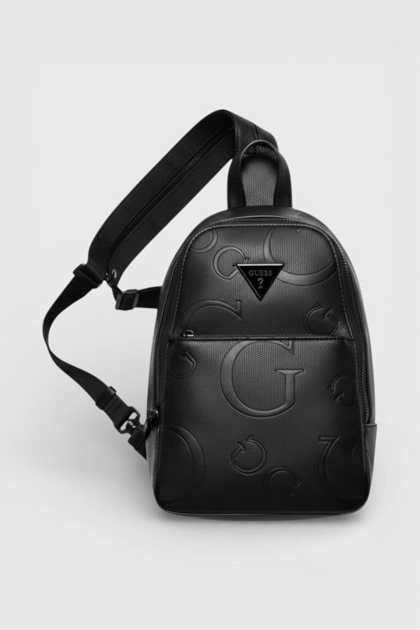 Guess Mini Logo Backpack Jet Black