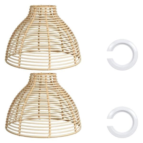 Emitto Ceiling Light Shade Easy Fit Pendant Lampshade Woven Metal Glass E27 B22