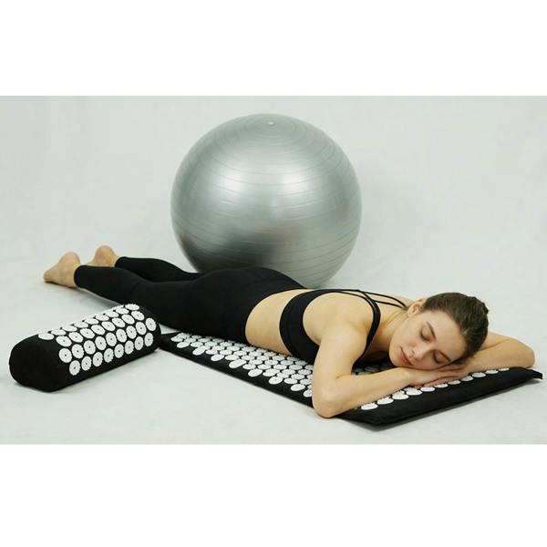 Gr8 Home Acupressure Mat & Pillow Set with Travel Bag for Back & Neck Relief