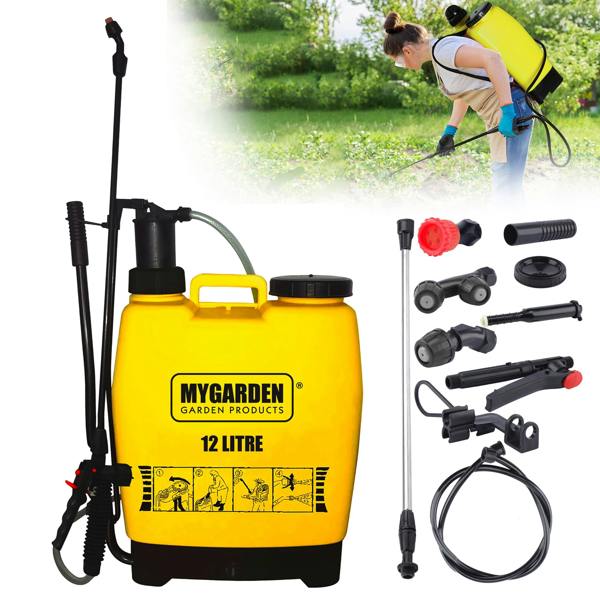 My Garden Outdoor Living Knapsack Sprayer with Adjustable Nozzles - Garden Manual Pressure Sprayer With Long Lance 10kPa Pressure Sprayer
