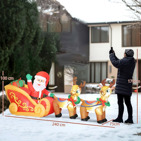 Inflatable Santa Claus on Sleigh
