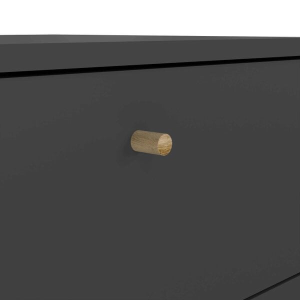 Wyld Haus Quietbloom Dark Grey Wooden Storage Chest 5 Drawers