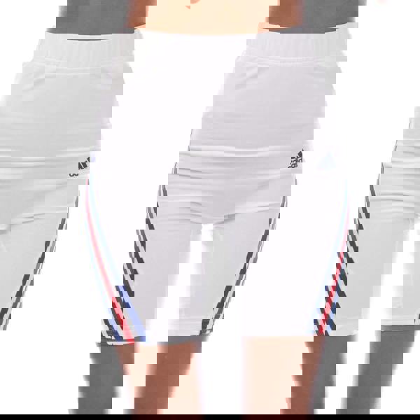 Adidas Womens/Ladies Future Icons Biker Shorts - White/Red/Blue