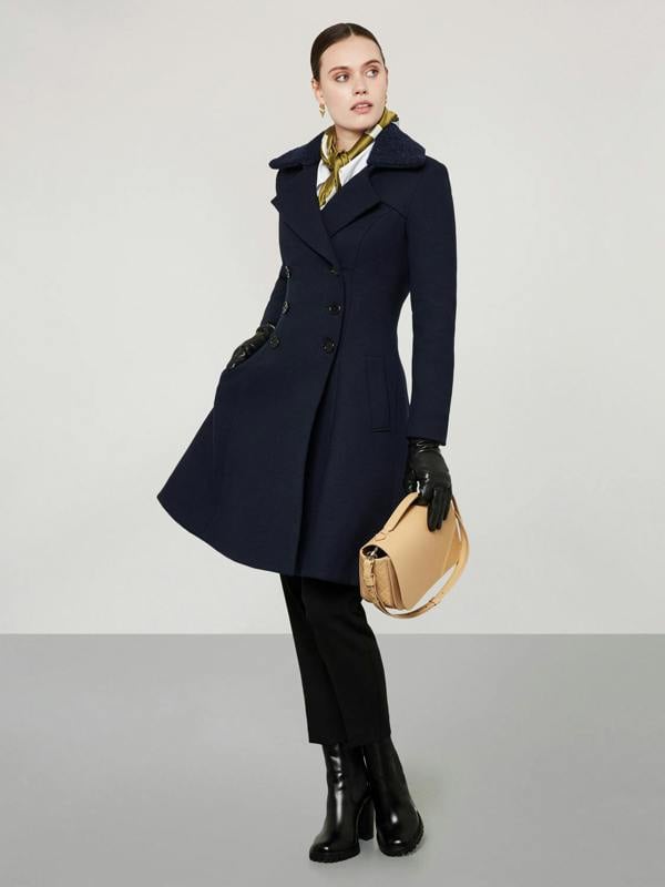 Double Breasted Flared Coat