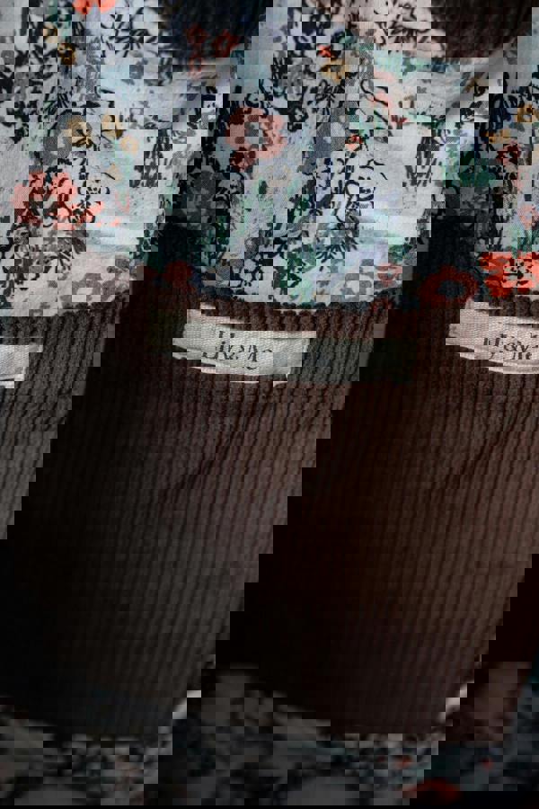 Lily & Me Jumbo Cord Tote Bag Chocolate