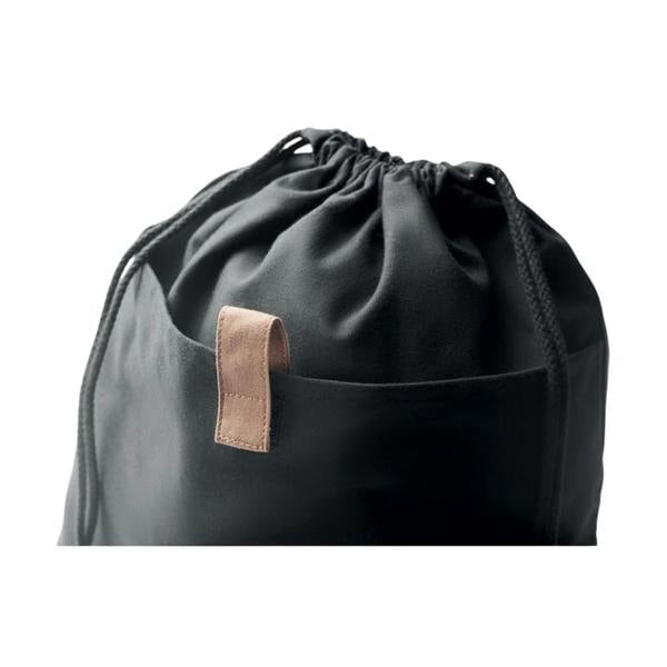MidOcean Panda Recycled Cotton Drawstring Bag - Black - 