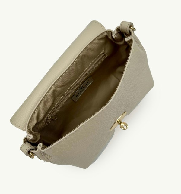 Apatchy London The Maddie Midi Stone Leather Bag