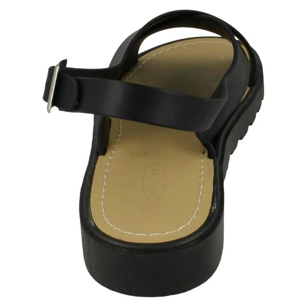 Spot On Ladies Spot On Low Slingback X Vamp Sandal