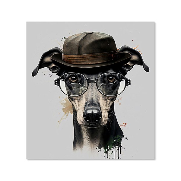 Warren Reed - Designer Whippet Dog Splashart Kitchen Splashback