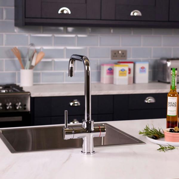 Impromta 3 in 1 Biometric Boiling Water Tap | Polished Chrome Finish