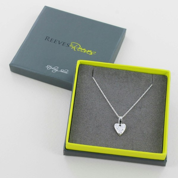 Mini Melting Heart Sterling Silver Necklace - Reeves & Reeves