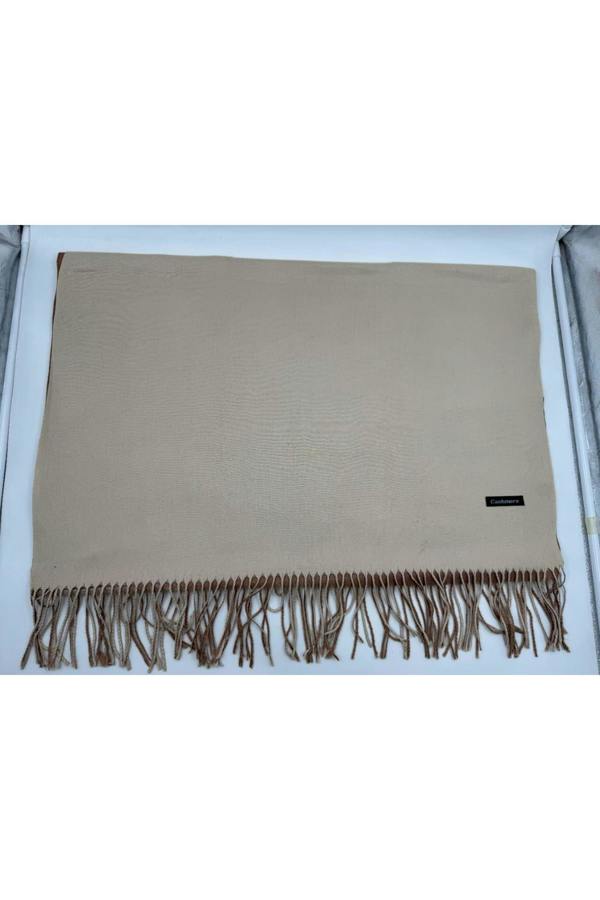 Dyzi Two-Tone Reversible Cashmere-Feel Scarf Taupe Brown