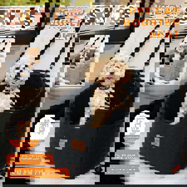 Skylos Dog Booster Car Seat Safe Travel Carrier Bed Bag Basket Pet Puppy Cat