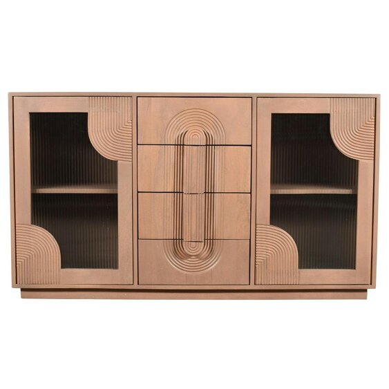 Wyld Haus New Mexico Large Natural Mango Wood Sideboard with 4 Drawers and 2 Doors