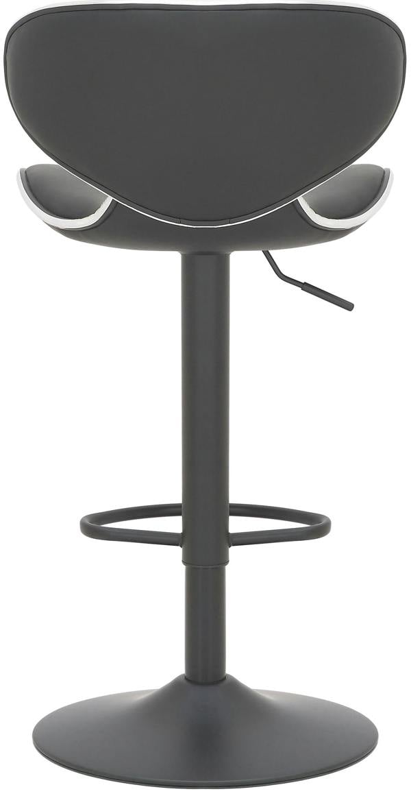 Lamboro Carcaso Single Kitchen Bar Stool, Matt Black Footrest, Height Adjustable Swivel Gas Lift, Breakfast Bar & Home Barstool, Black