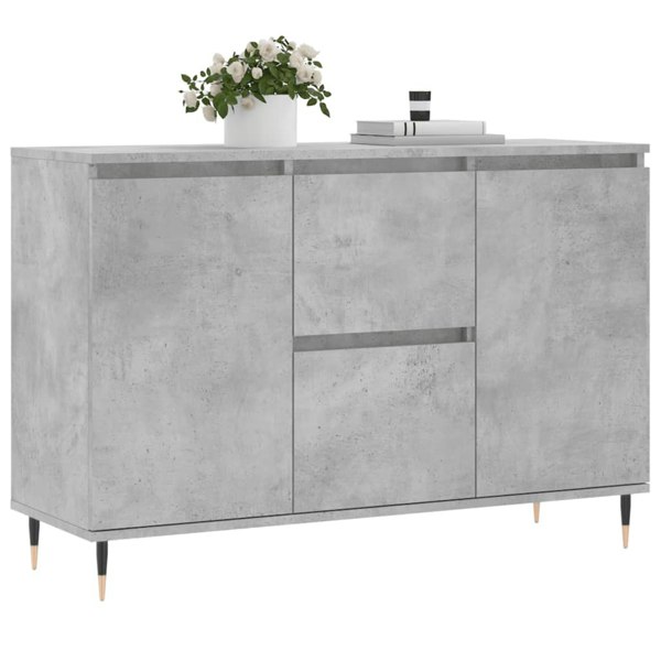 Berkfield Sideboard Concrete Grey 104x35x70 cm Engineered Wood