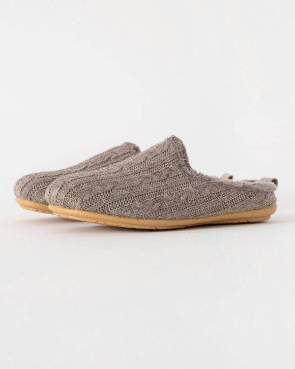 Ilse Jacobsen Snippy Womens Knit Slippers in Atmosphere Wheat