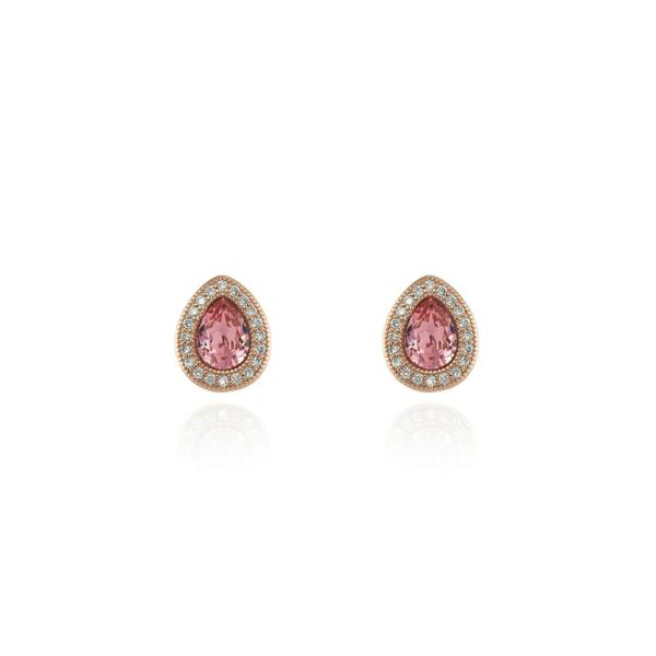 Cachet London Talma Rose Pink Gold Earrings