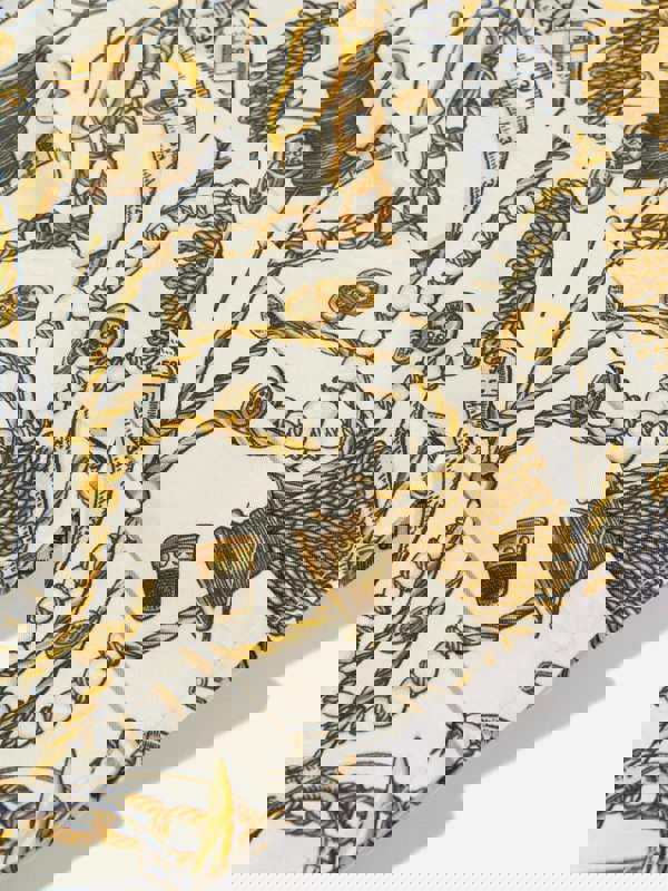 Moschino Kids Moschino Girls Pleated Chains Skirt in Ivory