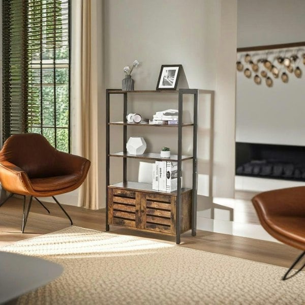 Modcraft Rustic Brown Cabinet with Double Shutter Doors